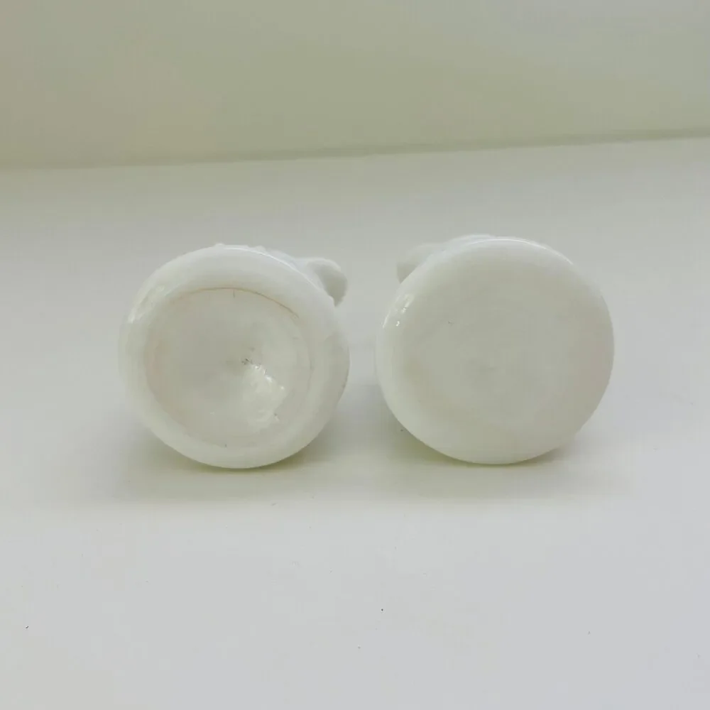 FENTON White Milk Glass Hobnail Pattern Oil & Vinegar Cruets